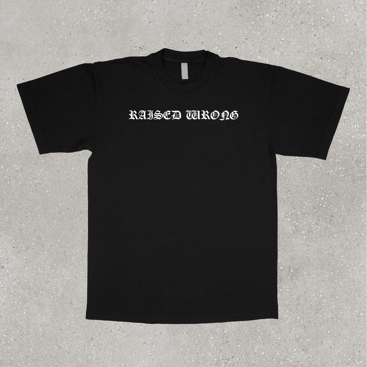 RAISED WRONG BLACK T-SHIRT