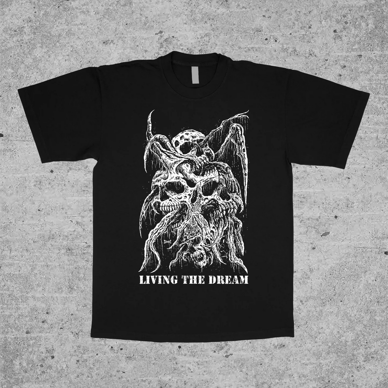 LIVING THE DREAM BLACK T-SHIRT