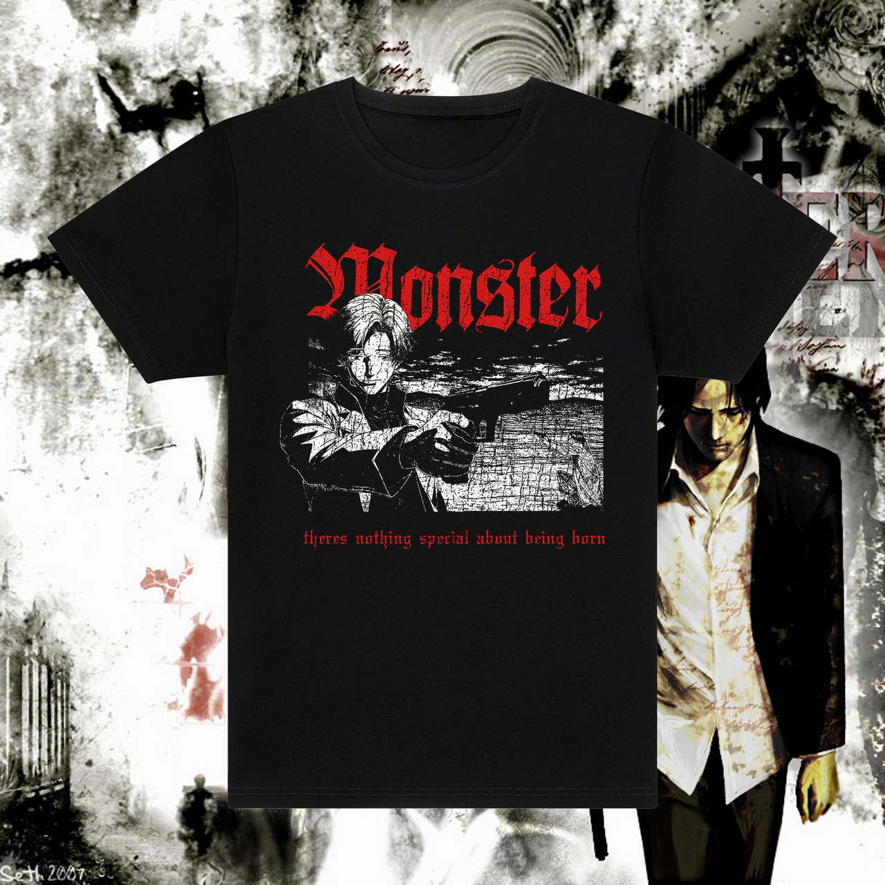 'NOTHING SPECIAL' MONSTER DEEP BLACK T-SHIRT